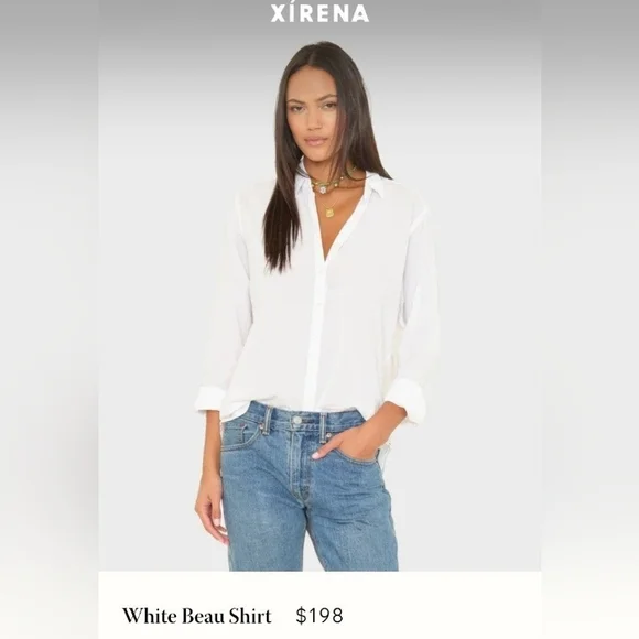 XiRENA White Beau Shirt L - Picture 1 of 9